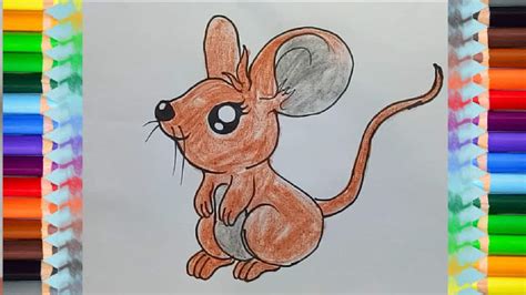 How To Draw A Cartoon Mouse Cute And Easy Easy Animals To Draw