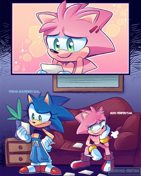 Ares On Twitter Sonic Y Amy Dibujos Bonitos Sonamy Comic