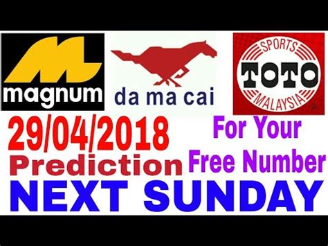 Singaporean's guide on toto bet types of bet, cost of bet, the payout for each group and your chance of winning a toto. Sport toto da ma cai magnum 4D draw prediction number 29 ...