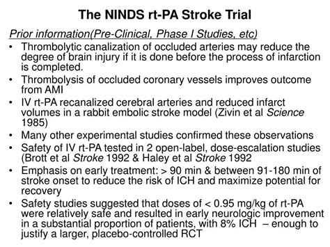 Ppt The Ninds Rt Pa Stroke Trial Powerpoint Presentation Free