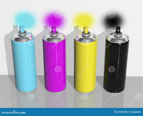 Spray Paint Cmyk Stock Illustration Illustration Of Paint 27601290