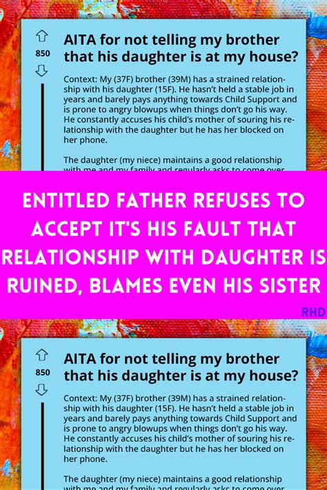 Entitled Father Refuses To Accept It S His Fault That Relationship With Daughter Is Ruined
