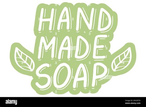 Handmade Soap Logo Hand Made Needlework Doodle Logo Badges Sticker