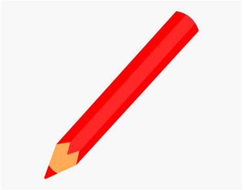 Pencil Red Clip Art Red Stripe Transparent Background Hd Png