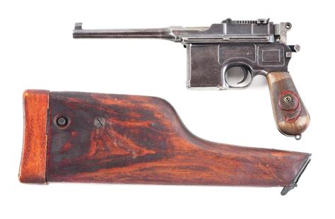 At Auction C Mauser C96 Red 9 Semi Automatic Pistol With Stock
