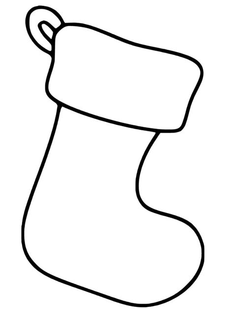 Simple Christmas Stocking Coloring Page Free Printable Coloring Pages