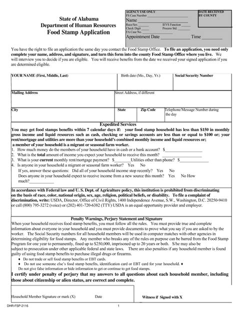 The montana department of public health and human services distributes supplemental nutrition assistance program (snap), formerly referred to as food stamps benefits and cash assistance from the temporary assistance for needy families (tanf) program using an electronic benefit transfer (ebt) system. Alabama Food Stamp Application Pdf 2020 - Fill and Sign ...