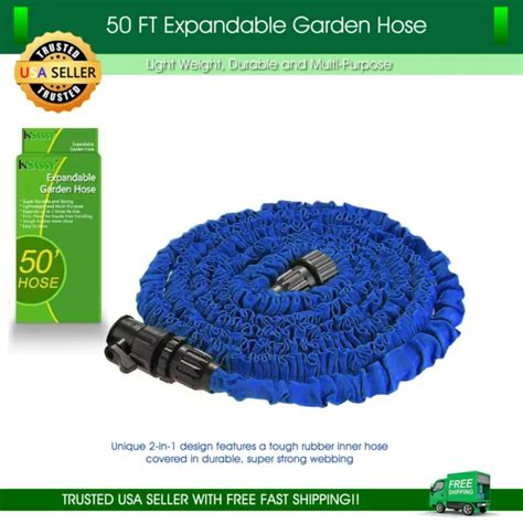 Garden Hose 50 Feet Lightweight Expandable Deluxe Heavy Duty Flexible Water Hose 2299 Picclick
