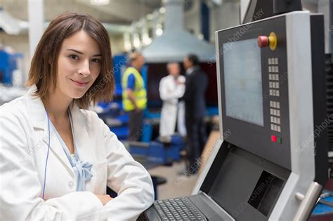 Portrait Smiling Female Engineer Stock Image F0160273 Science