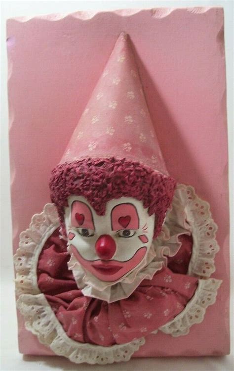 1930 S Circus Clown Decorative Chalkware Wall Hanger Art 3 D Plaster Sz 14 5x9 Ebay