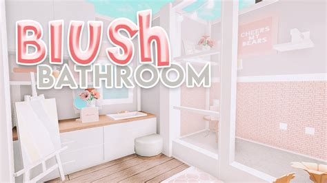 Aesthetic Blush Modern Bathroom Bloxburg Aesthetic Bathroom Speedbuild Bonnie Builds YouTube