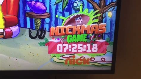 Nickelodeon Nfl Nickmas Game Countdown Screen Bug 2022 Youtube