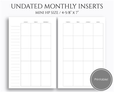 Free Printable Undated Calendar | Calendar Printables Free Templates