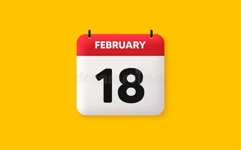18th Day Of The Month Icon Event Schedule Date Calendar Date 3d Icon