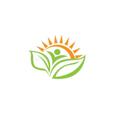 Early Childhood Education Logo Sun Leaf Illustration Abstract