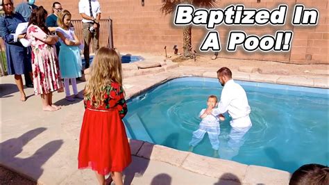 Azburys Baptism In The Swimming Pool Youtube