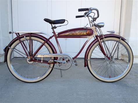 1937 Schwinn Autocycle With Jewel Tank Daves Vintage Bicycles