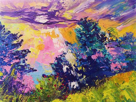 Sunrise Painting Oil On Canvas Ekaterina Chernova Painting By Ekaterina Chernova Pixels