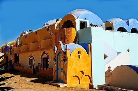 Nubian Village Nubian Village Gharb Suhail In Aswan Southern Egypt There People Are Paint