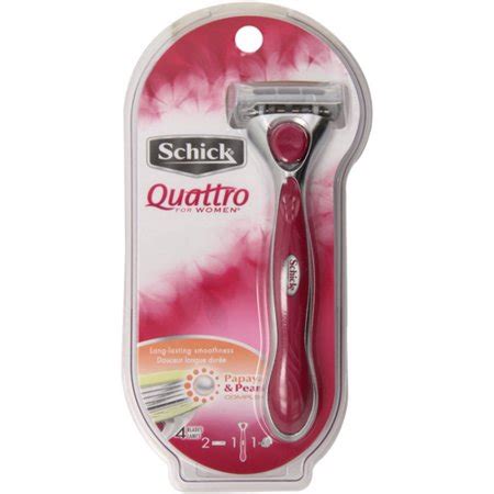 Schick quattro 4 titanium refills work with our durable razor and feature 4 titanium and diamond coated blades that stay sharp to reduce irritation. Schick Quattro For Women Razor 1 Each (Pack of 3 ...