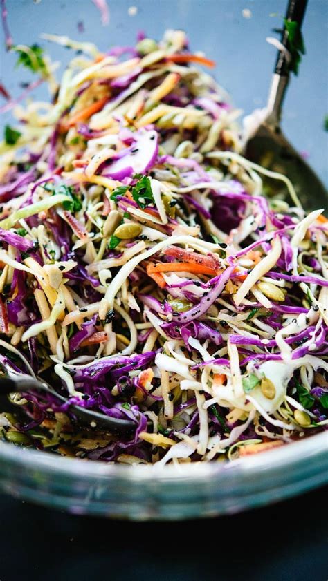 It's made with a fresh and simple lemon dressing (no mayo or vinegar) and features toasted sunflower and pumpkin seeds. Simple Seedy Slaw | Recipe (With images) | Healthy ...