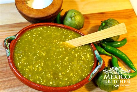 Mexico In My Kitchen How To Make Spicy Green Tomatillo Sauce Salsa
