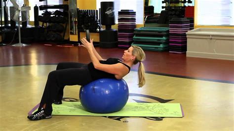 How To Do Abdominal Crunches Or Sit Ups On An Exercise Ball Youtube