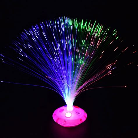 1pcs Beautiful Romantic Changing Led Fiber Optic Nightlight Lamp Small