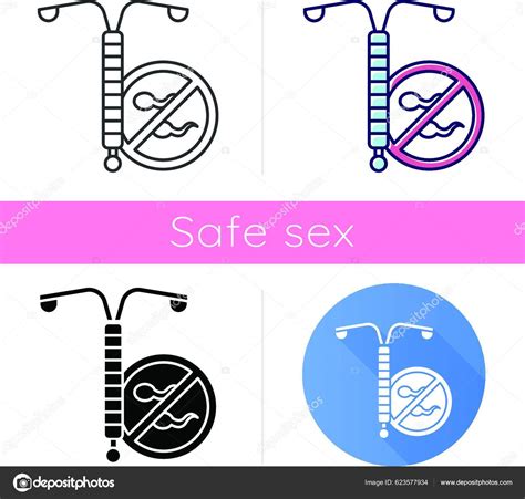 Intrauterine Device Icon Vaginal Coil Woman Preservative Female Contraceptive Pregnancy Stock