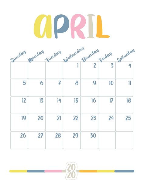 Learn more about each saint. April Calendar 2020 Printable Word Monthly - Digital Success Course April Calendar 2020 ...