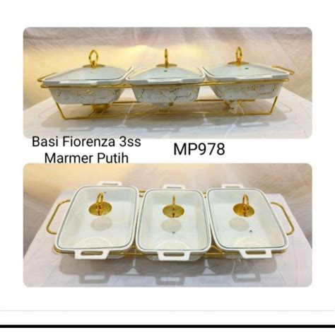 Jual Prasmanan Triple Fiorenza Marmer Tutup Kaca New Series Shopee