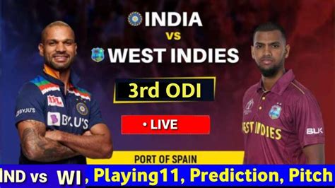 India Vs West Indies 3rd Odi Match Live Update India Playing Xi 3rd