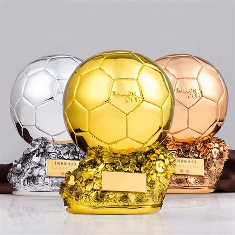 Football Trophy Sculpture Statue World Golden Globe Cup Trophy Plating