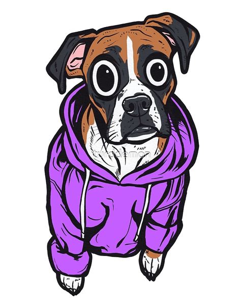 Boxer Dog Hoodie By Turddemon Redbubble