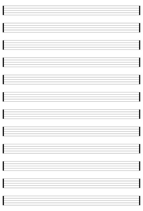 Printable Blank Piano Sheet Music Paper
