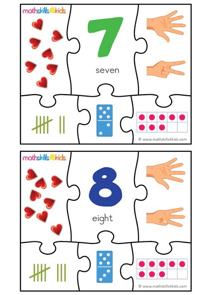 Printable Number Matching Puzzles Number Puzzle Game For Kids