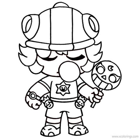 Brawl Stars Coloring Pages Sandy