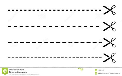 Dotted Line To Cut Vertical Line Dashed Line Line Typography On
