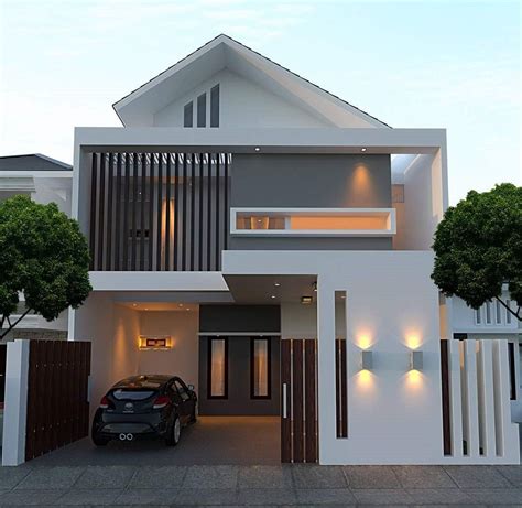 model desain rumah minimalis type   lantai elegan house front