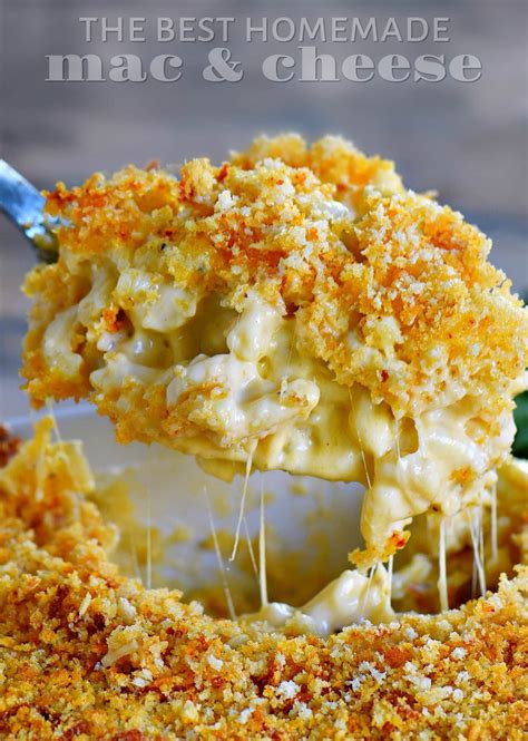 Oven Baked Macaroni And Cheese Recipe With Bread Crumbs Bread Poster