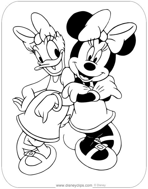 Daisy Duck And Minnie Mouse Coloring Pages