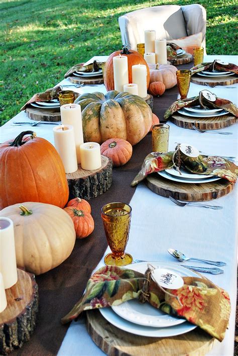 awesome thanksgiving table settings that take the party outdoors thanksgiving dinner decor