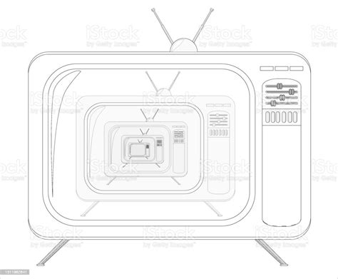 Vintage Tv Set Stock Illustration Download Image Now Old