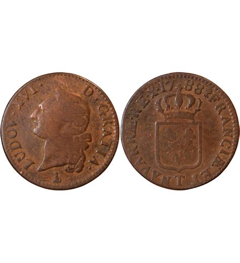 Louis Xvi Sol A L Ecu T Nantes Cuivre Tb Suffren Numismatique