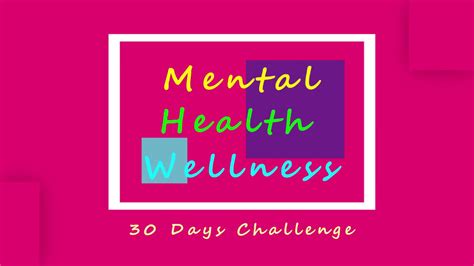 Mental Health Wellness 30 Day Challenge Youtube
