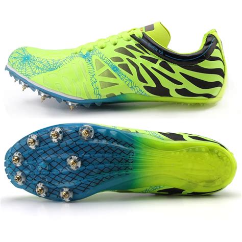 Athletic Men Spikes Sneakers Track And Field Shoes Breathable Light Run