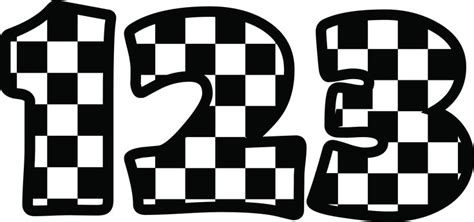Checkered Numbers Svg Racing Numbers Svg Jersey Numbers Svg Cricut