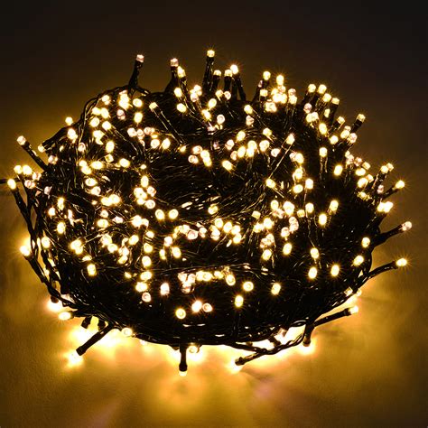 Batteriebetriebene lampions benötigen 2x aa batterien nicht enthalten. LED Glimmer Lichterkette golden warmweiss Weihnachten ...