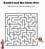 Simple Daniel and the Lions Den Maze for Kids | Kids Bible Mazes ...