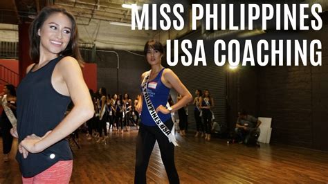 Miss Philippines Usa Interview And Walking Lessons Youtube